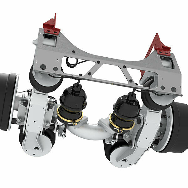 An under shot of the link 6x2 axle