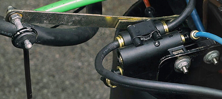 1500 Series height control valve installed on a semi truck