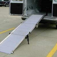 A Link mounted ramp deployed from the back of a cargo van