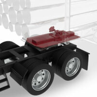 Side view rendering of the Easy Slider on a semi truck hauling cargo
