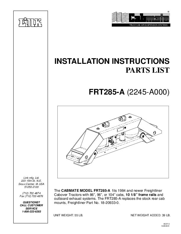 FRT285-A document image - page 1