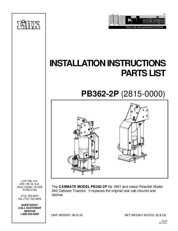PB362-2P document image - page 1