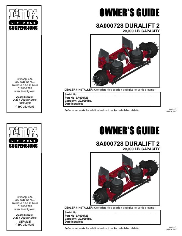20K DuraLift II document image - page 1