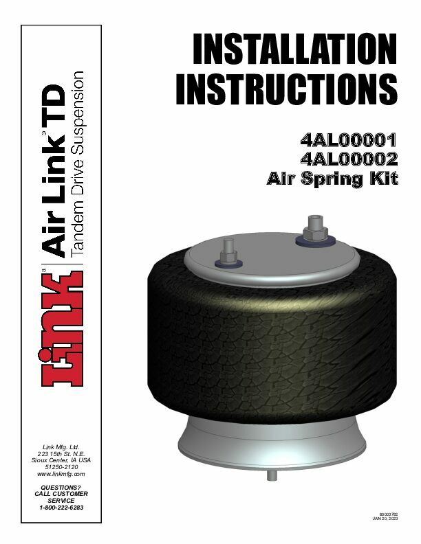 Air Spring Kit document image - page 1