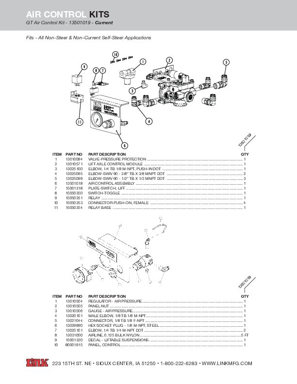 GT Air Control Kit document image - page 1