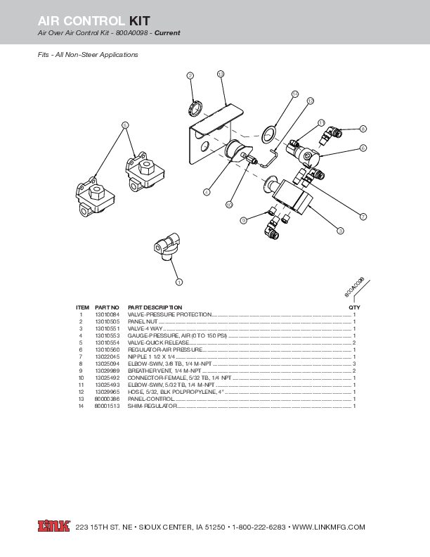 Air Over Air Control Kit document image - page 1