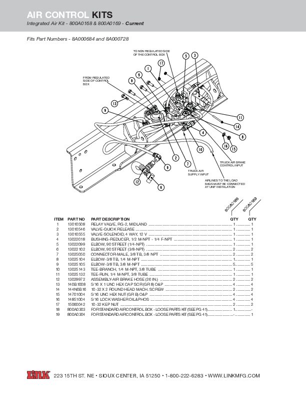 20K DuraLift Air Control Kit document image - page 1