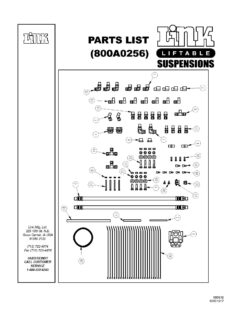 Parts list for 800A0256