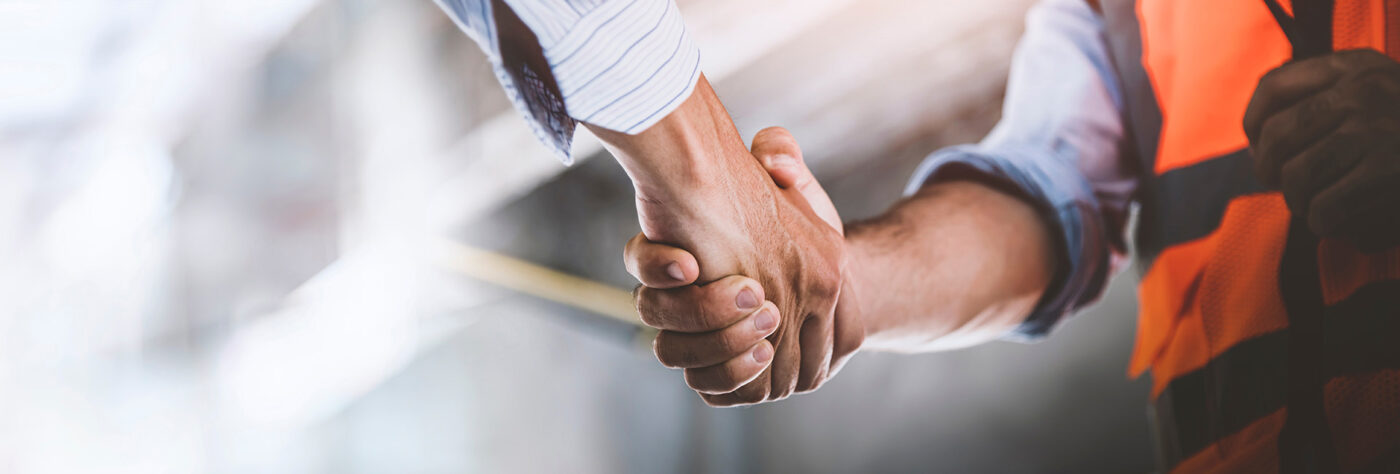 Two people shaking hands