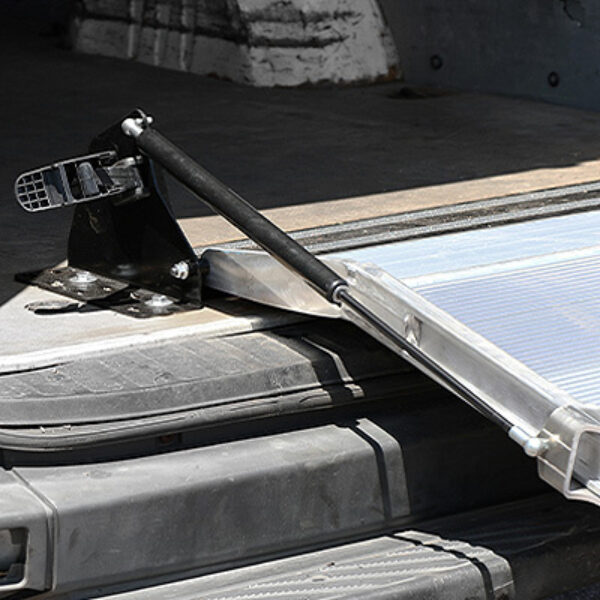 Spring assist feature on a deployed LB20 ramp