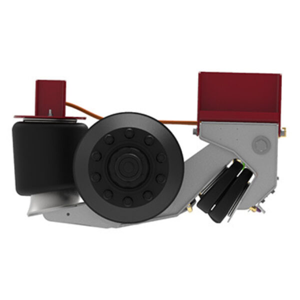 Side view of Non-Steerable Auxiliary Suspension displaying its compact mounting envelope