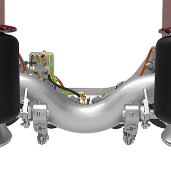 A dropped center on a non-steerable lift axle