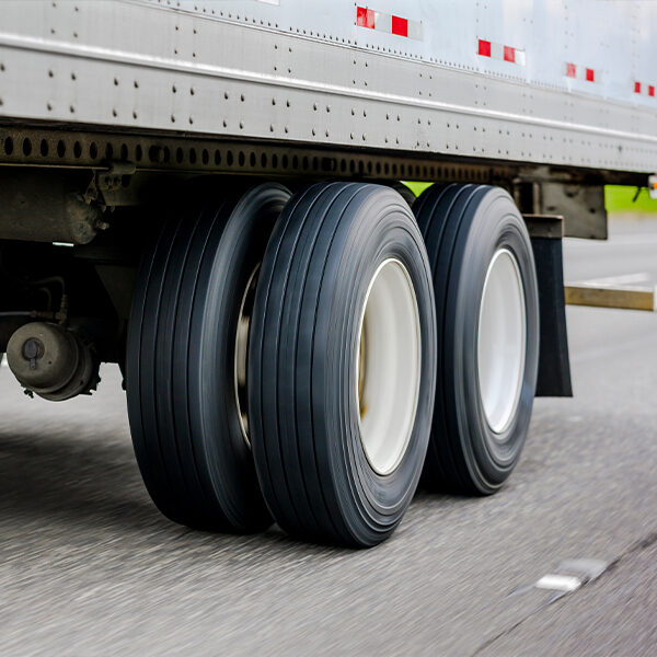 Trailer tires on moving trailer