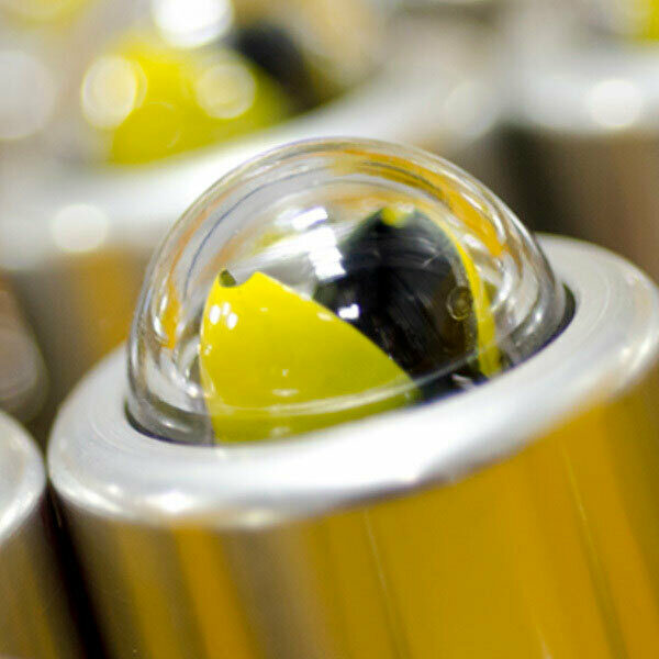 A cat's eye unit with an open eye featuring the durable finish