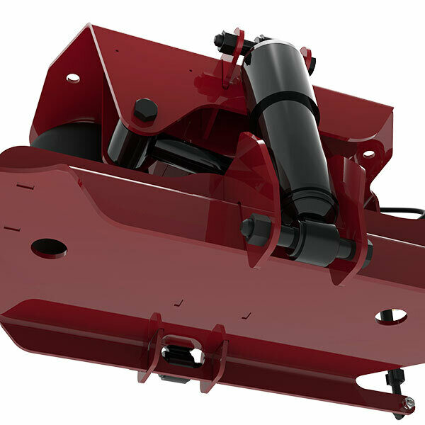 A rendering of the Cabmate with the frame brackets highlighted in red