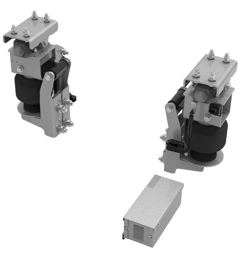 Rear view of ROI Cabmate Smart Cab Suspension for Lonestar's EV terminal tractors