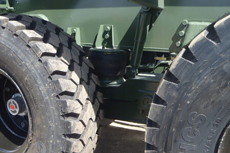 Link's Military Tactical Trailer Suspension equipped on a trailer