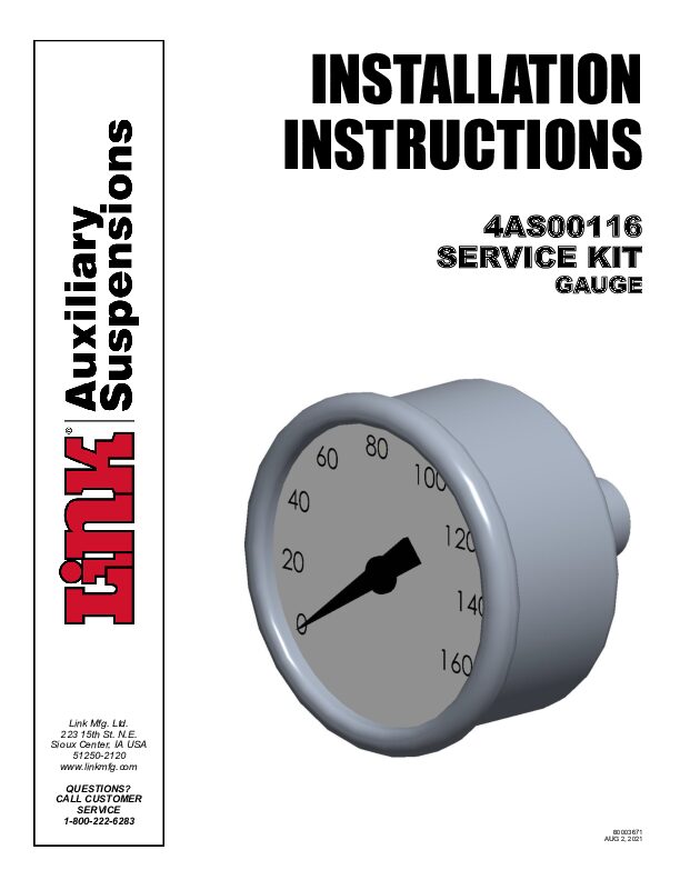 Regulator Service Kit document image - page 1