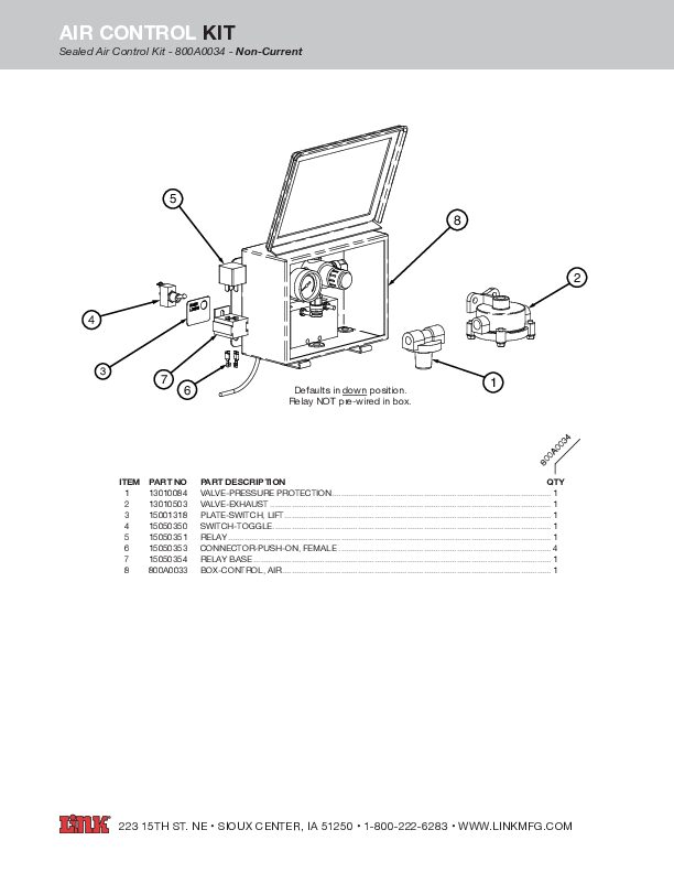 Sealed Air Control Kit document image - page 1
