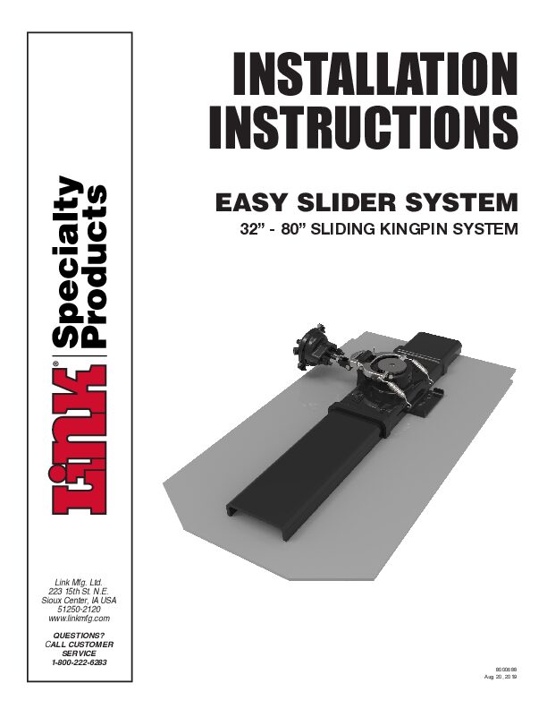 Sliding Kingpin System document image - page 1