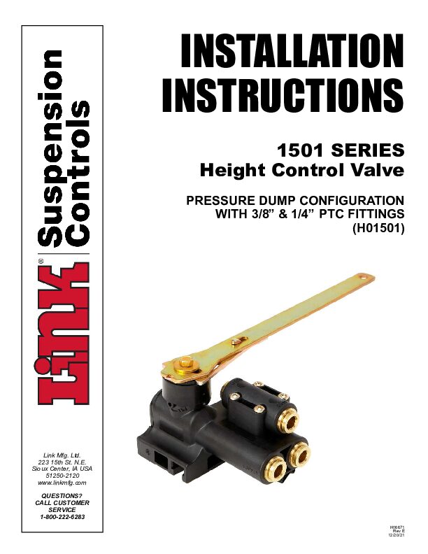 H01501 Pressure Dump document image - page 1