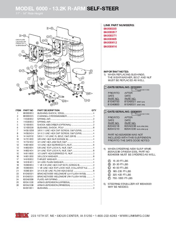 13.2K Model 6000 R-ARM document image - page 1